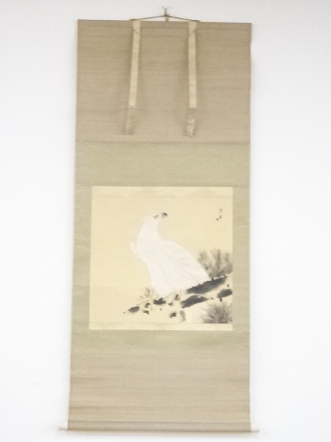 JAPANESE HANGING SCROLL / HAND PAINTED / HAWK